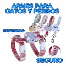 Arnés Cute Anti Escape Ajustable  Mascota Gato Talla S - Rosa - Ver 5