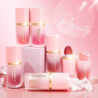 Rubor líquido de floración vibrante, acabado mate, color en forma de corazón, de larga duración, aplicación suave