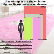 1pc Fuchsia Rectangular Plush Area Rug | Nordic Style Artificial Fur Material, Soft Carpet | Easy Maintenance | Autumn/Winter Home Decor Rug | Suitable For Living Room, Bedroom, Study, Holiday Decoration, Gatherings, All Seasons, Creates Cozy Home Atmosphere - Hot Pink - View 4