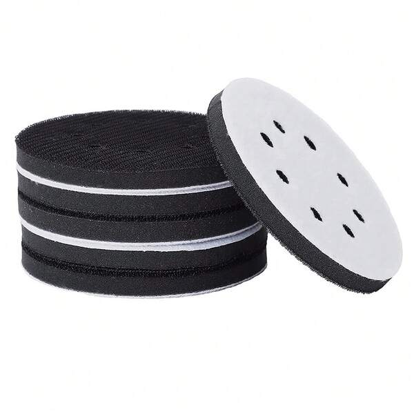 6PCS 5 Inch(125mm) 8-Hole Soft Sponge Interface Pad For Sanding Pads And Hook&Loop Sanding Discs For Surface Polishing