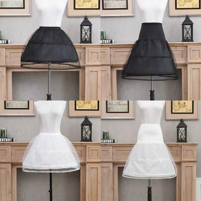 薄纱蓬蓬泡泡裙 - 女士女孩荷叶边短衬裙纯色蓬蓬半身裙舞会衬裙双圈裙撑派对夜店装