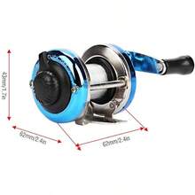 VGEBY Carrete de Pesca, Carrete de Pesca de fundición de Hielo de Metal Rueda giratoria de Pesca con Alambre para Agua Salada Agua Dulce - Como se muestra en la imagen - Ver 4