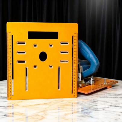 Adjustable Woodworking Circular Saw Base Plate With Scale, Handheld Cutting Board Positioning Tool