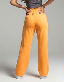 Wide Leg Pants With Flare Leg, Sophisticated Fit, Structured Style, High , Contemporary, Casual, Comfortable, Modern, Chic - Mustard Yellow - View 2