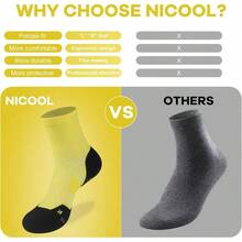 Cycling Socks Men Women, Bright Crew Socks Running Socks Tennis Athletic Socks Youth - One Size + 1 Pair Yellow - View 7