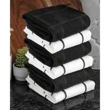 T-fal Textiles - Toallas de Cocina de 2 Unidades, parquet, sólido/Cheque, Paquete de 2, , 2 Unidades(Negro) - Multicolor - Ver 7