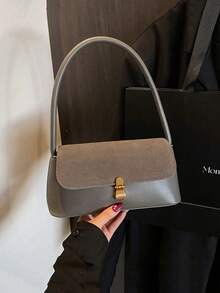 2025 Retro Niche French Baguette Bag, New Fashion French Underarm Bag, Shoulder Handbag, Commuter Bag - Grey - View 4
