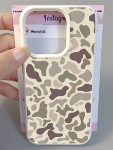 New Creative Leopard Print Pattern Compatible With Apple Phone 16/12/13/11/14/17/15/ProMax/Pro/Plus/Xs Max/XS/X,Anti Fingerprint Silicone Soft Case Ultrathin Phone - trắng - Xem 4