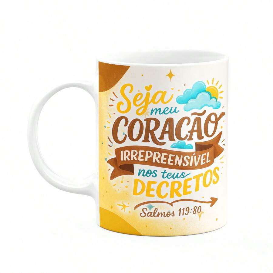 JPS INFO Caneca Religiosa Versículos Bíblicos - Salmos 119:80