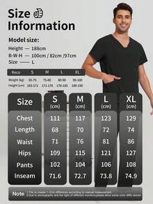 Surgical Uniforms Men Scrubs Nursing Sets Tops+Pants Suit Murse Scrubs Uniform Beauty Salon Work Clothes Hospital Scrubs Sets - Black - View 11