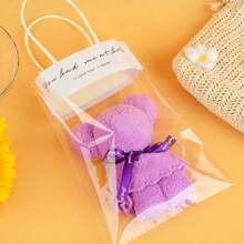 20-Piece Party Supplies Set: 10 Plush Bear Towels + 10 Clear Gift Bags. A Top Choice For Valentine's Day, Weddings, Birthdays, And Christmas Parties. Suitable For Wedding Favors. Soft, High-Quality Bath Accessories. - 彩色 - 查看 7