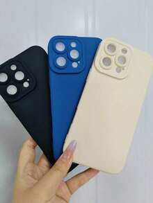 1 funda para iPhone a prueba de golpes, con estampado de letras, compatible con iPhone 11-16 Pro Max, carcasa de TPU resistente a arañazos e impermeable. - Multicolor - Ver 2