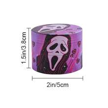 1个，50毫米-4层紫色幽灵造型锌合金金属研磨器，吸烟配件草药研磨器，手动研磨器，小型便携式金属研磨器 - 万圣节礼物，圣诞节礼物！ - 紫色 - 查看 9