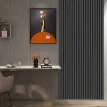 2PCS 45.7'' X 15.9'' Set Of Soundproof Wall Panels, 3D Soundproof Wall Panel Wall Decoration, Wooden Acoustic Wall Panels For Recording Studio, Living Room, Bedroom - 黑色 - 查看 1