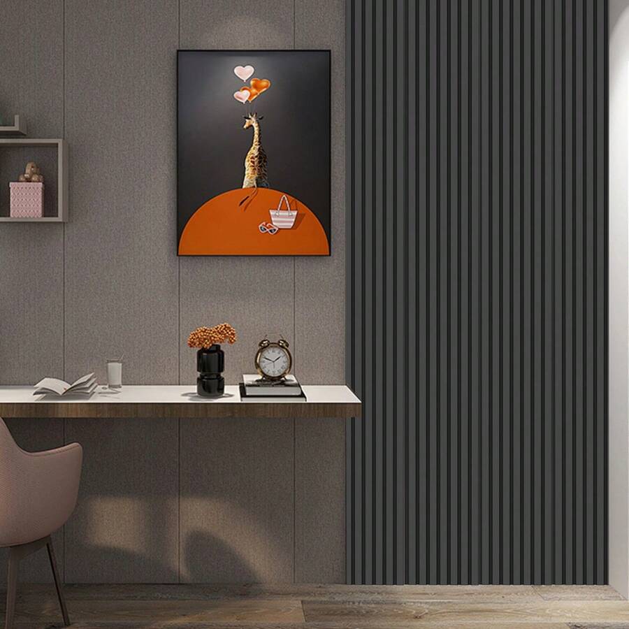 2PCS 45.7'' X 15.9'' Set Of Soundproof Wall Panels, 3D Soundproof Wall Panel Wall Decoration, Wooden Acoustic Wall Panels For Recording Studio, Living Room, Bedroom - 黑色 - 查看 1