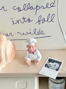 Cartoon Resin Chef Wall Mount Power Socket Holder, Strong Adhesive Cable Organizer, Easy To Install Kitchen Wall Mounted Socket Outlet Storage, Practical Hook, Stylish Design, No Need To Drill Holes To Install Kitchen - Multicolor - View 3