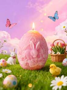 1PC Easter Egg Silicone Mold Reusable Flexible, DIY Candle/Gypsum/Resin Crafts For Easter Home Decor & Gifts