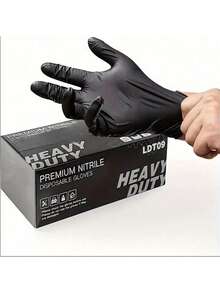 100只多功能一次性丁腈手套，清洁和烹饪的好帮手，经久耐用，防水防油，适用于各种家庭用餐场景。家居生活新品 - 彩色 - 查看 2