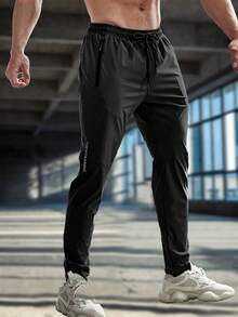 1pc Men's Sports Jogger Pants, Drawstring Waist, Suitable For Spring And Summer