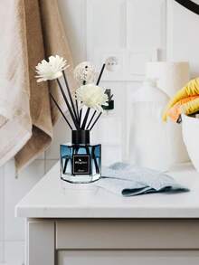 6-Piece Set (1 Fragrance Bottle + 3 Black Fiber Sticks + 2 White Flower Stems) Flameless Home Fragrance Kit, Long-Lasting Scent, Suitable For Bedroom, Bathroom And Living Room, Can Be Used For Aromatherapy, Air Freshening, Diffusing, Gifting And Home Decor - Various Scents - View 9