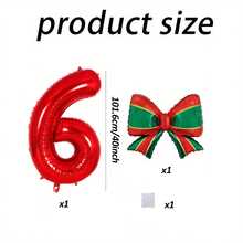 Kit arco di palloncini natalizi - palloncini rossi e dorati con fiocco natalizio a righe, palloncini in poliestere e foil, per compleanno, matrimonio, decorazione natalizia, feste invernali, forniture per feste di Natale