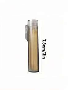 3-częściowa przenośna przezroczysta plastikowa torba na wykałaczki i patyczki, szczelna, podróżna torba do przechowywania z metalowym cylindrycznym designem, mały organizer na biurko, odpowiedni na kemping i do użytku na zewnątrz, przenośna, nowoczesna, minimalistyczna, przezroczysta plastikowa torba pojemnikowa, kosmetyczka - Wielokolorowe - Zobacz 3