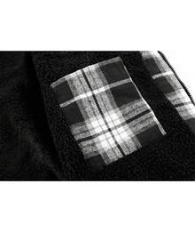 Mens Flannel Hoodie Shirts Long Sleeve Casual Plaid Jackets - Suitable For Autumn And Winter - Casual Style - Đen và trắng - Xem 9