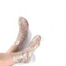 JIASAI 100Pcs 50 Pairs Disposable Foot Film Cover Paraffin Bath Liners For Foot Anti Cracking Plastic Bag Household Cling Film Trial Shoe Foot Cover Sock Cover Wax Thera-Py Foot Bags-Liuruisongdediana