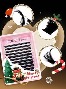 Colash 8-16 mix, Juego de múltiples piezas Rizo: C/D Imitación de piel de visón artificial hecha a mano Injerto de pestañas finas súper ligeras resistentes al agua Pestañas en forma de abanico gruesas y rizadas de larga duración Adecuado para pestañas naturales de anime, regalo para mujeres y niñas Racimos de pestañas, racimos de pestañas, pestañas individuales, pestañas, pestañas postizas, regalos para mujeres, regalos de Navidad. - vistoso - Ver 3