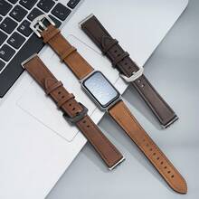 Correa de cuero de poliuretano compatible con Samsung Galaxy Watch Fit 3, banda circular de alta calidad y transpirable adecuada para la pulsera del Galaxy Watch Fit 3 - Galaxy Fit 3 - Ver 2