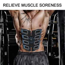 Aparato de entrenamiento abdominal EMS para hombres y mujeres con abdominales marcados Parches para músculos abdominales Entrenamiento de músculos abdominales Aparato de entrenamiento abdominal Equipo de fitness para el hogar - Negro - Ver 11