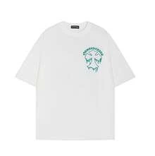 Chrom Heart  New  Double Sided Print Short Sleeve T-Shirt| 100% Cotton Oversized Soft Breathable Tee| Cute Casual Streetwear Top| Two Sided Graphic Shirt| High Quality Basic Comfort Shirt| Y2K Vintage Style - 白色1 - 查看 3