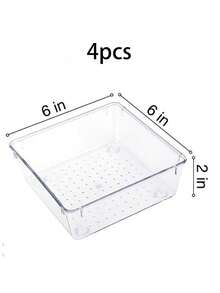 通用收纳套装，含杯勺，抽屉式桌面化妆品收纳盒，透明梳妆台收纳盒，多隔层珠宝及小物件收纳盒，优雅收纳容器，防滑设计，适合收纳各种小物件 - 彩色 - 查看 18