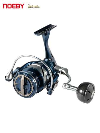 1pc NOEBY SW 8000 Spinning Reel, Metal Line Cup, 4.3:1 Gear Ratio, Suitable For Saltwater Fishing