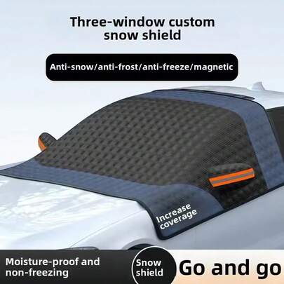 غطاء واقي للزجاج الأمامي للسيارة، درع ضد الثلج مقاوم للماء، ظلة خارجية للشتاء، واقي من أشعة الشمس، غطاء نصفي لحماية النافذة الأمامية الخارجية