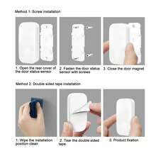 Sensor De Puerta Con Sirena Para Hogar Ventana Alarma Inteligente WIFI para Puertas y Ventanas, Sistema de Alarma por Sensor para Control Remoto inalámbrico para hogar - Blanco - Ver 3