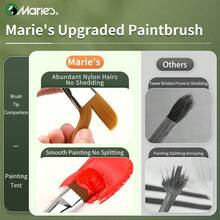 Marie's Filbert Paint Brushes Set, 3pcs Nylon Synthetic Hair Paintbrushes Kit, Professional For Oil, Acrylic, Gouache Painting, Mini Figures, Eggs, Rocks, Watercolor, Crafts, Models, Canvas And More, Premium Painting Supplies For Artists And Adults In Halloween