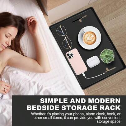 Bedside Shelf, Modern Clamp-On Floating Nightstand And Bedroom Bed Shelf Tray, Clipped In Bunk Beds, For Home, Do...