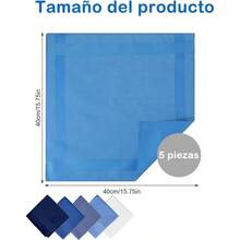 5 Piezas Pauelos Para Hombre, Ya Sea En Ocasiones De Negocios o De Ocio, Puede Usar Esta Bufanda Cuadrada De Bolsillo Para Hombres Como Accesorio General - inicial - Ver 3