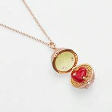 1pc Fashionable & Delicate Enamel Openable Snowflake Heart Easter Egg Pendant Necklace, Suitable For Women's Sweet & Elegant Party Jewelry, Unique Bag/Keychain Pendant, Christmas & Easter Gift - Openable Easter Egg Pendant Necklace - View 8