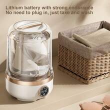 2L Mini Washing Machine, Lingerie Washer, 2-In-1 Mini Lingerie & Sock Washer, Small Underwear Washing Cup - Multicolor - View 5