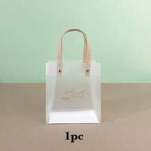 5pcs High Quality Transparent Gift Bags, Suitable For Birthday Party Favors, Valentine's Day Wedding Candy, Bridesmaid Gifts And Graduation Season Gift Packaging Tote Bags - Multicolor - View 9