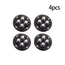 1/4/12个装自粘迷你万向轮，360°旋转轮，重型双滚珠轴承，适用于厨房电器、小型家具、垃圾桶、储物盒、咖啡机 - 触控和遥控金属轮