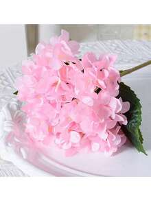 1Pc Autumn Green, Pink, And1set White Multi-Colored Artificial Hydrangea Flowers, Realistic Silk Hydrangea Flower Ornaments, High-Quality Artificial Flowers, Suitable For Brunch, Wedding Bouquets, Parties, Home Living Rooms, Kitchens, Gardens, Hotels, Offices And Other Occasions. Suitable For Decoration In All Seasons, Halloween, Thanksgiving And Christmas, And Can Also Be Given As A Gift. - Multicolor - View 7
