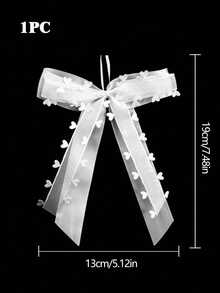 10/1件蕾丝蝴蝶结婚礼车椅派对装饰DIY，适用于蛋糕、糖果和礼品包装 - 彩色 - 查看 13