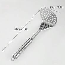 1 pieza Prensa de patatas de doble capa de acero inoxidable, machacador de alimentos, prensa de patatas hecha a mano, herramienta de cocina apta para lavavajillas - Multicolor - Ver 13