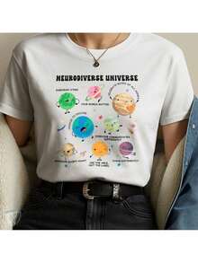 Camiseta Inspiradora | Arte Positiva sobre Inclusão e Consciência - Branco - Visão 2