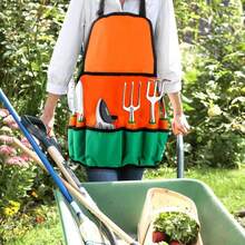 Garden Tool Set 12 Piece Aluminum Hand Tool Kit Garden Canvas Apron With Storage Pocket Outdoor Tool Heavy Duty Gardening Work Set With Ergonomic Handle Gardening Tools For Women Men