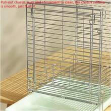 Jaula para pájaros Parrot Stainless Steel Folding Cage Outdoor Bird Cage Transport Portable HandHeld Cage Jaula para pájaros para Mascotas Green - Verde - Ver 6