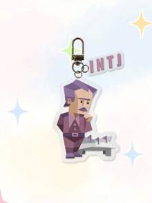 16款独一无二的MBTI人格类型个性化亚克力钥匙扣，16款MBTI人格类型配对钥匙扣，耳机盒挂件，亚克力包包挂饰，情侣背包挂件，配饰，独特礼物，可爱钥匙扣，包包挂饰，钥匙扣，节日礼物，生日礼物，意义非凡的礼物 - 彩色 - 查看 21